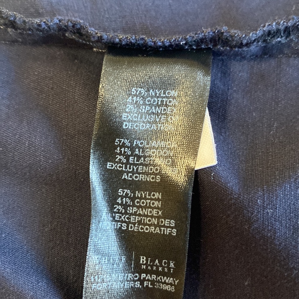 WHBM Navy Form Fitting Jacket: XXS - Picture 9 of 9